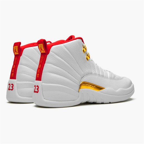 PK Sneakers Jordan 12 Retro FIBA (2019) White/University Red-Metallic Gold 130690-107