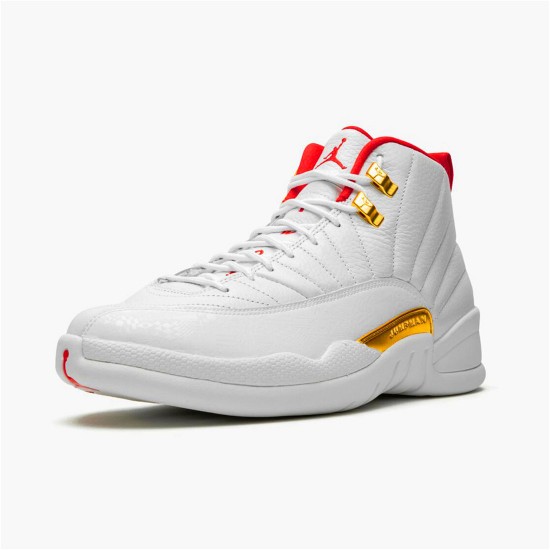 PK Sneakers Jordan 12 Retro FIBA (2019) White/University Red-Metallic Gold 130690-107