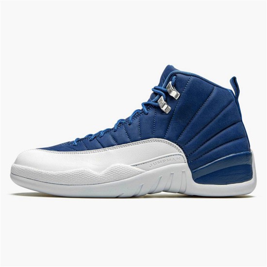 PK Sneakers Jordan 12 Retro Indigo Stone Blue/Legend Blue-Obsidian 130690-404