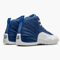 PK Sneakers Jordan 12 Retro Indigo Stone Blue/Legend Blue-Obsidian 130690-404