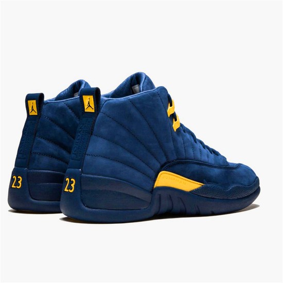 PK Sneakers Jordan 12 Retro Michigan College Navy/Amarillo BQ3180-407