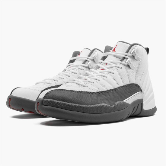 PK Sneakers Jordan 12 Retro White Dark Grey White/Dark Grey-Gym Red 130690-160