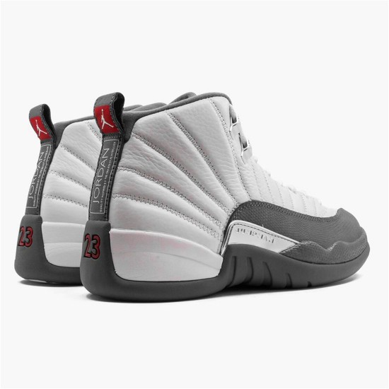 PK Sneakers Jordan 12 Retro White Dark Grey White/Dark Grey-Gym Red 130690-160