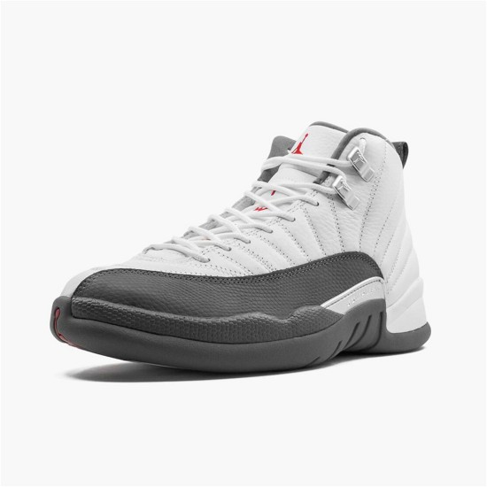 PK Sneakers Jordan 12 Retro White Dark Grey White/Dark Grey-Gym Red 130690-160