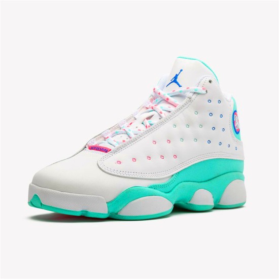 PK Sneakers Jordan 13 Retro White Soar Green Pink (GS) White/Soar-Green-Pink 439358-100