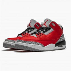 PK Sneakers Jordan 3 Retro Fire Red Cement (Nike Chi) Varsity Red/Varsity Red-Cement Grey CU2277-600