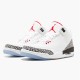 PK Sneakers Jordan 3 Retro Free Throw Line White Cement White/White-Fire Red-Black 923096-101