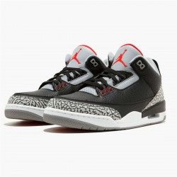 PK Sneakers Jordan 3 Retro Black Cement (2018) Black/Fire Red-Cement Grey-White 854262-001