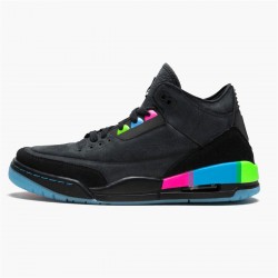 PK Sneakers Jordan 3 Retro Quai 54 (2018) Black/Black-Electric Green-Infrared 23 AT9195-001