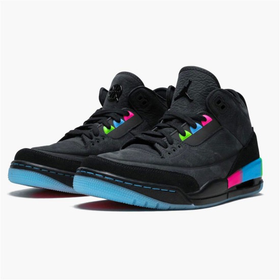 PK Sneakers Jordan 3 Retro Quai 54 (2018) Black/Black-Electric Green-Infrared 23 AT9195-001