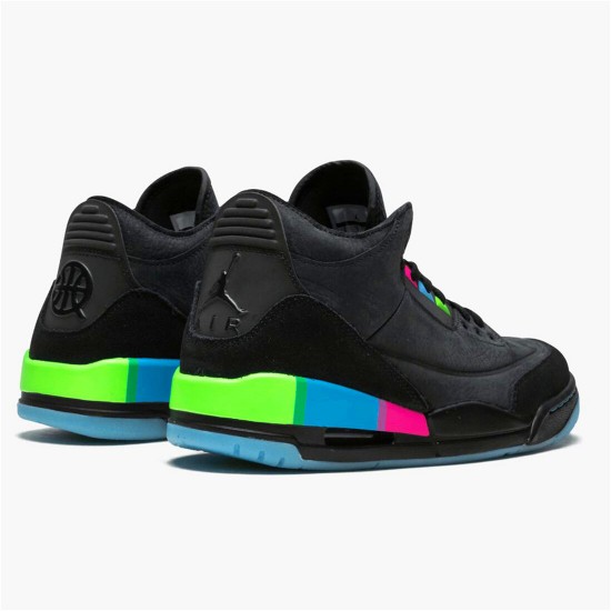 PK Sneakers Jordan 3 Retro Quai 54 (2018) Black/Black-Electric Green-Infrared 23 AT9195-001