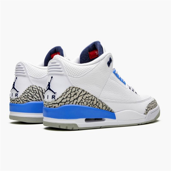 PK Sneakers Jordan 3 Retro UNC (2020) White/Valor Blue-Tech Grey CT8532-104