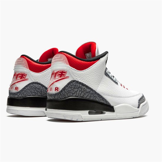 PK Sneakers Jordan 3 Retro SE-T CO JP Fire Red Denim White/Fire Red-Black CZ6433-100