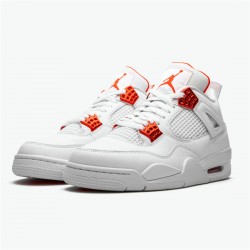 PK Sneakers Jordan 4 Retro Metallic Orange White/Metallic Silver-Team Orange CT8527-118