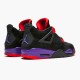 PK Sneakers Jordan 4 Retro Raptors (2018) Black/Court Purple-University Red AQ3816-065