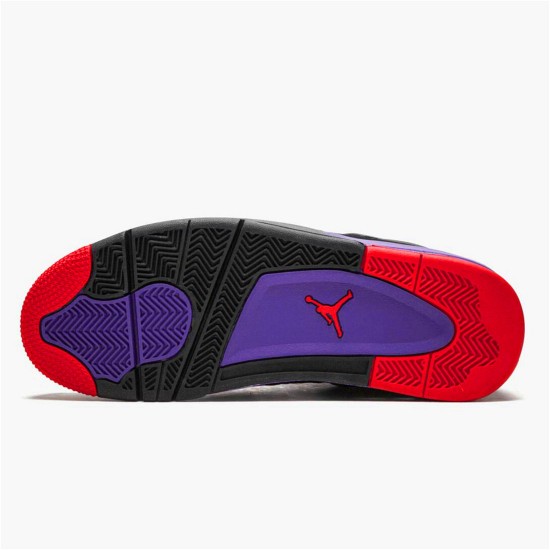 PK Sneakers Jordan 4 Retro Raptors (2018) Black/Court Purple-University Red AQ3816-065