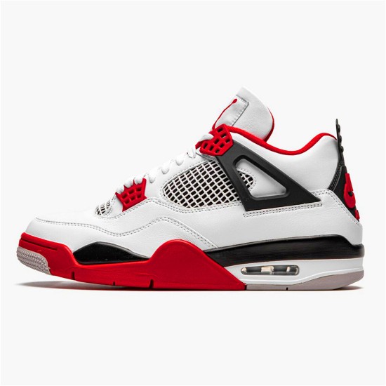 PK Sneakers Jordan 4 Retro Fire Red (2020) White/Black-Tech Grey-Fire Red DC7770-160