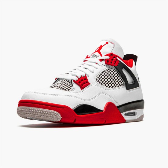 PK Sneakers Jordan 4 Retro Fire Red (2020) White/Black-Tech Grey-Fire Red DC7770-160