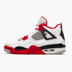 PK Sneakers Jordan 4 Retro Fire Red 2020 (GS) White/Black-Tech Grey-Fire Red 408452-160