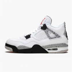 PK Sneakers Jordan 4 Retro White Cement (2016) White/Fire Red-Black-Tech Grey 840606-192