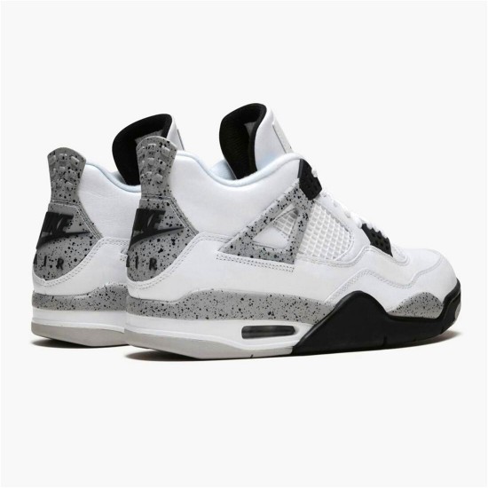 PK Sneakers Jordan 4 Retro White Cement (2016) White/Fire Red-Black-Tech Grey 840606-192