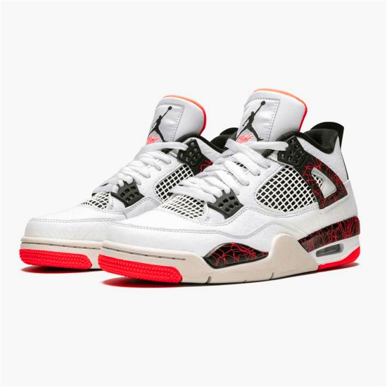 PK Sneakers Jordan 4 Retro Flight Nostalgia White/Black-Bright Crimson-Pale Citron 308497-116