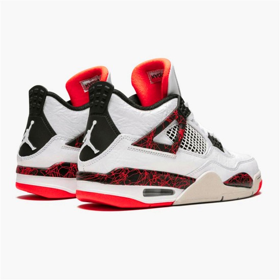 PK Sneakers Jordan 4 Retro Flight Nostalgia White/Black-Bright Crimson-Pale Citron 308497-116