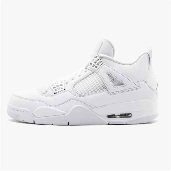 PK Sneakers Jordan 4 Retro Pure Money (2017) White/Metallic Silver-Pure Platinum 308497-100