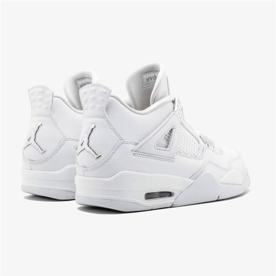 PK Sneakers Jordan 4 Retro Pure Money (2017) White/Metallic Silver-Pure Platinum 308497-100