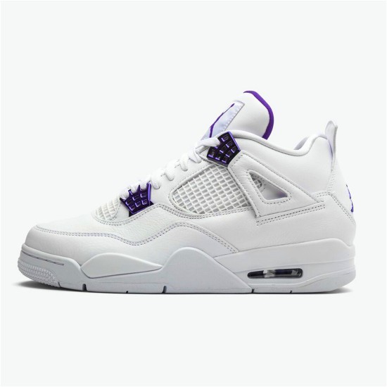 PK Sneakers Jordan 4 Retro Metallic Purple White/Metallic Silver-Court Purple CT8527-115