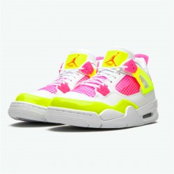 PK Sneakers Jordan 4 Retro White Lemon Pink (GS) White/Lemon Venom-Pink Blast CV7808-100