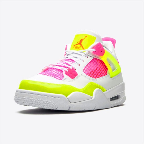 PK Sneakers Jordan 4 Retro White Lemon Pink (GS) White/Lemon Venom-Pink Blast CV7808-100