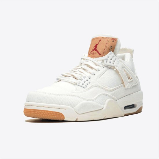 PK Sneakers Jordan 4 Retro Levis White (Levis Tag) White/White-White AO2571-100