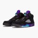 PK Sneakers Jordan 5 Retro Black Grape (2013) Black/New Emerald-Grape Ice 136027-007