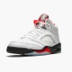 PK Sneakers Jordan 5 Retro Fire Red Silver Tongue (2020) White/Black-Metallic Silver-Fire Red DA1911-102