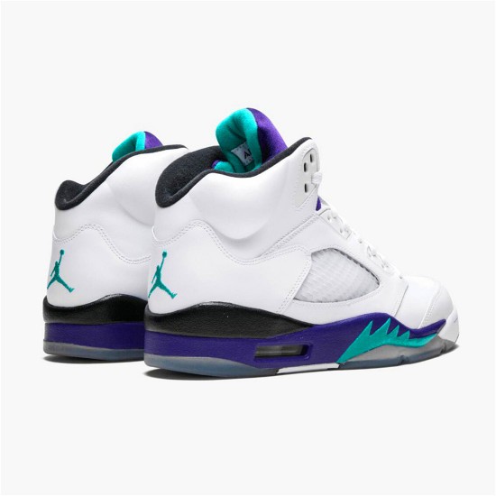 PK Sneakers Jordan 5 Retro Grape (2013) White/Emerald-New Grape-Ice Blue 136027-108