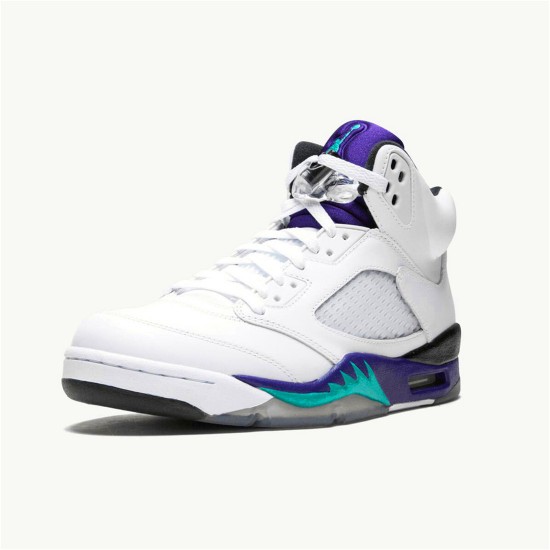 PK Sneakers Jordan 5 Retro Grape (2013) White/Emerald-New Grape-Ice Blue 136027-108