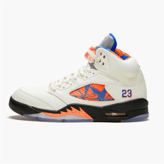 PK Sneakers Jordan 5 Retro International Flight Sail/Racer Blue-Cone-Black 136027-148