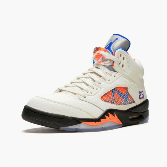 PK Sneakers Jordan 5 Retro International Flight Sail/Racer Blue-Cone-Black 136027-148