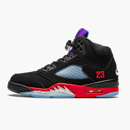 PK Sneakers Jordan 5 Retro Top 3 Black/Fire Red-Grape Ice-New Emerald CZ1786-001