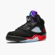 PK Sneakers Jordan 5 Retro Top 3 Black/Fire Red-Grape Ice-New Emerald CZ1786-001