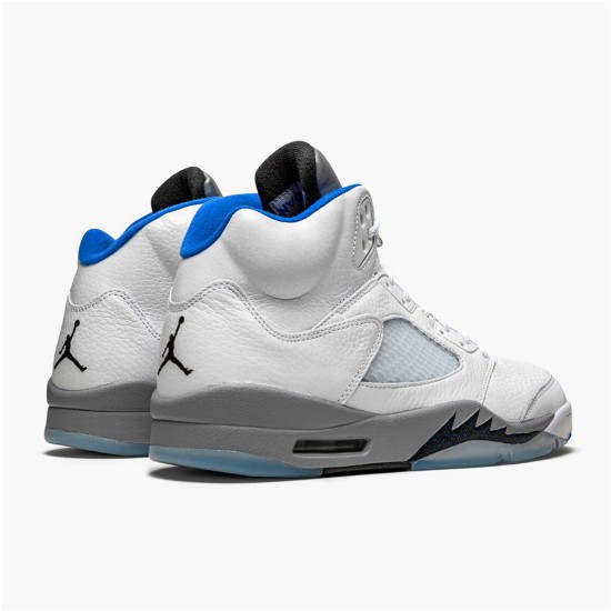 PK Sneakers Jordan 5 Retro White Stealth (2021) White/Stealth- Black-Hyper-Royal DD0587-140