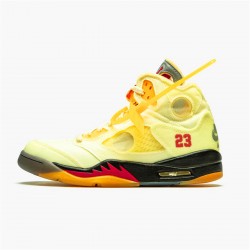 PK Sneakers Jordan 5 Retro OFF-WHITE Sail Sail/Fire Red-Muslin-Black DH8565-100