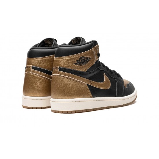 Nike Air Jordan 1 Mens High Metallic Gold DZ5485-071 Shoes