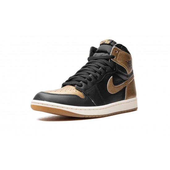 Nike Air Jordan 1 Mens High Metallic Gold DZ5485-071 Shoes